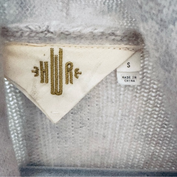 Anthropologie HWR Cashmere Open Front Cardigan Oatmeal Vintage 90’s Size Small - Picture 5 of 7